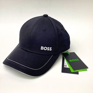 BOSS Men's Bold Logo Twill Cap One Size, Black Coal